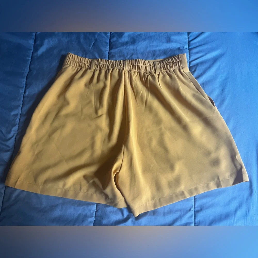 Mustard High Waisted Shorts - Picture 3 of 3